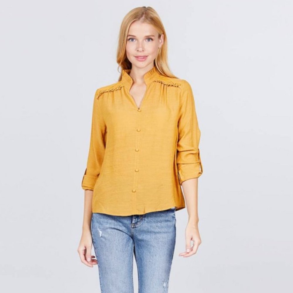 Adorable Woven Tunic with Back Lace Detail